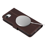 iPhone 17e MyTPhone CardMate læder pung cover - mørkebrun