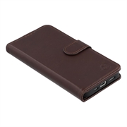 iPhone 17e MyTPhone CardMate læder pung cover - mørkebrun