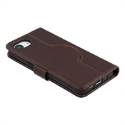 iPhone 17e MyTPhone CardMate læder pung cover - mørkebrun