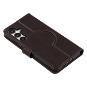 Samsung Galaxy S25+ MyTPhone CardMate læder pung cover - mørkebrun