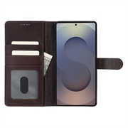 Samsung Galaxy S25 Ultra MyTPhone CardMate læder pung cover - mørkebrun
