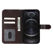 iPhone 12/12 Pro MyTPhone CardMate læder pung cover - mørkebrun