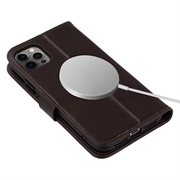 iPhone 12/12 Pro MyTPhone CardMate læder pung cover - mørkebrun