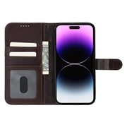 iPhone 14 Pro MyTPhone CardMate læder pung cover - mørkebrun