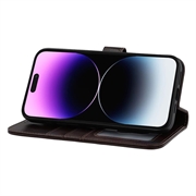 iPhone 14 Pro MyTPhone CardMate læder pung cover - mørkebrun