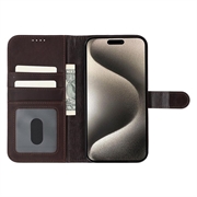 iPhone 15 MyTPhone CardMate læder pung cover - mørkebrun