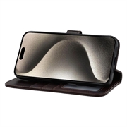 iPhone 15 MyTPhone CardMate læder pung cover - mørkebrun