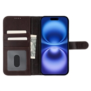 iPhone 16 Plus MyTPhone CardMate læder pung cover - mørkebrun