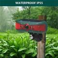 N911Y Solcelledrevet infrarød bevægelsessensoralarm med lyd- og lysafskrækkelse - dyreafvisningssystem