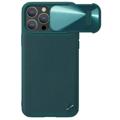 Nillkin CamShield S iPhone 14 Pro Læder Dækket Cover - Grøn