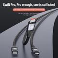NILLKIN Swift Pro 3-i-1-kabel med nylonfletning USB til Type-C / iP / Micro opladningsledning