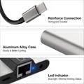 NK-1056S 3-i-1 Ethernet-adapter - USB-C, USB-A & Lightning med 3,5 mm lyd til Windows, Mac, iPhone & iPad