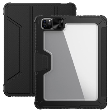iPad Air 11 (2024)/iPad Pro 11 2022/2021/2020/iPad Air 2022/2020 Nillkin Bumper Smart Folio Cover - Sort / Gennemsigtig