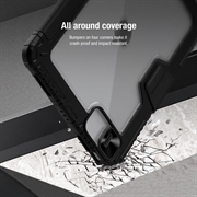 iPad Air 11 (2024)/iPad Pro 11 2022/2021/2020/iPad Air 2022/2020 Nillkin Bumper Smart Folio Cover - Sort / Gennemsigtig