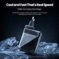 Nillkin Icecore 65W GaN-oplader med udtrækkeligt USB-C-kabel - sort