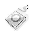 Nillkin Icecore 65W GaN-oplader med udtrækkeligt USB-C-kabel - hvid