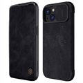 iPhone 15 Nillkin Qin Pro Flip Cover - Sort