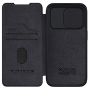 Nillkin Qin Pro iPhone 15 Pro Flip Cover - Sort