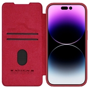 Nillkin Qin Pro iPhone 15 Pro Flip Cover - Rød