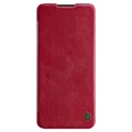 Nillkin Qin Samsung Galaxy A42 5G Flip Cover med Kortholder - Rød