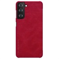 Nillkin Qin Series Samsung Galaxy S21+ 5G Flip Cover - Rød