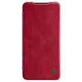Nillkin Qin Series Samsung Galaxy S22 Ultra 5G Flip Cover - Rød