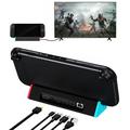 Nintendo Switch 2 Dockingstation / Hub - HDMI, USB 3.0, USB-C, LAN - Sort