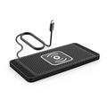 Skridsikker trådløs biloplader i silikone, 15W - USB-C - Sort