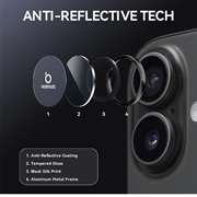 iPhone 17 Northjo kameralinsebeskyttelsessæt - sort