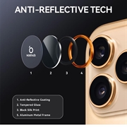 iPhone 17 Pro/17 Pro Max Northjo kameralinsebeskyttelsessæt - Orange