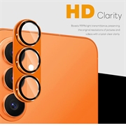 Samsung Galaxy S26+ Northjo Fuld beskyttelse af kameralinsebeskytter i mat metal og hærdet glas - Orange