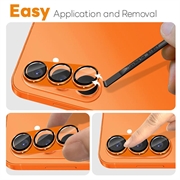 Samsung Galaxy S26+ Northjo Fuld beskyttelse af kameralinsebeskytter i mat metal og hærdet glas - Orange