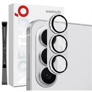 Samsung Galaxy S26+ Northjo Fuld beskyttelse af kameralinsebeskytter i mat metal og hærdet glas - Sølv