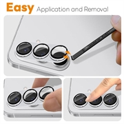 Samsung Galaxy S26+ Northjo Fuld beskyttelse af kameralinsebeskytter i mat metal og hærdet glas - Sølv