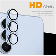 Samsung Galaxy S26 Northjo Fuld beskyttelse af kameralinsebeskytter i mat metal og hærdet glas - Blå