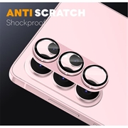 Samsung Galaxy S26 Northjo Fuld beskyttelse af kameralinsebeskytter i mat metal og hærdet glas - Pink