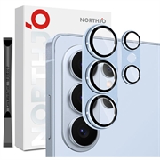 Samsung Galaxy S26 Ultra Northjo Fuld beskyttelse af kameralinsebeskytter i mat metal og hærdet glas - Blå