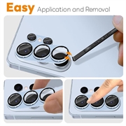 Samsung Galaxy S26 Ultra Northjo Fuld beskyttelse af kameralinsebeskytter i mat metal og hærdet glas - Blå