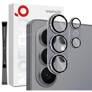 Samsung Galaxy S26 Ultra Northjo Fuld beskyttelse af kameralinsebeskytter i mat metal og hærdet glas - Grå