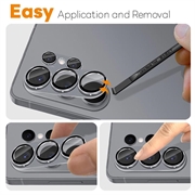 Samsung Galaxy S26 Ultra Northjo Fuld beskyttelse af kameralinsebeskytter i mat metal og hærdet glas - Grå