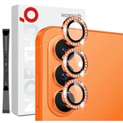 Samsung Galaxy S26+ Northjo Kameralinsebeskytter-sæt med rhinsten - Orange