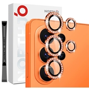 Samsung Galaxy S26 Ultra Northjo Kameralinsebeskytter-sæt med rhinsten - Orange