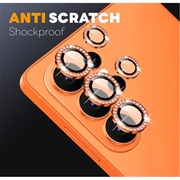 Samsung Galaxy S26 Ultra Northjo Kameralinsebeskytter-sæt med rhinsten - Orange