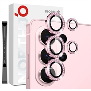 Samsung Galaxy S26 Ultra Northjo Kameralinsebeskytter-sæt med rhinsten - Pink