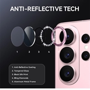 Samsung Galaxy S26 Ultra Northjo Kameralinsebeskytter-sæt med rhinsten - Pink
