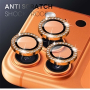 iPhone 17 Pro/17 Pro Max Northjo Kameralinsebeskytter-sæt med rhinsten - Orange