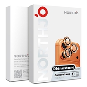 iPhone 17 Pro/17 Pro Max Northjo Kameralinsebeskytter-sæt med rhinsten - Orange