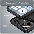 Nothing Phone (3a) Børstet TPU Cover - Karbonfiber