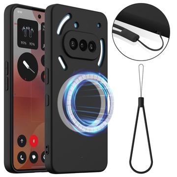 Nothing Phone (3a) Liquid Silikone Cover - MagSafe Kompatibel - Sort