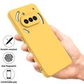 Nothing Phone (3a) Flydende silikone cover med håndrem - gul